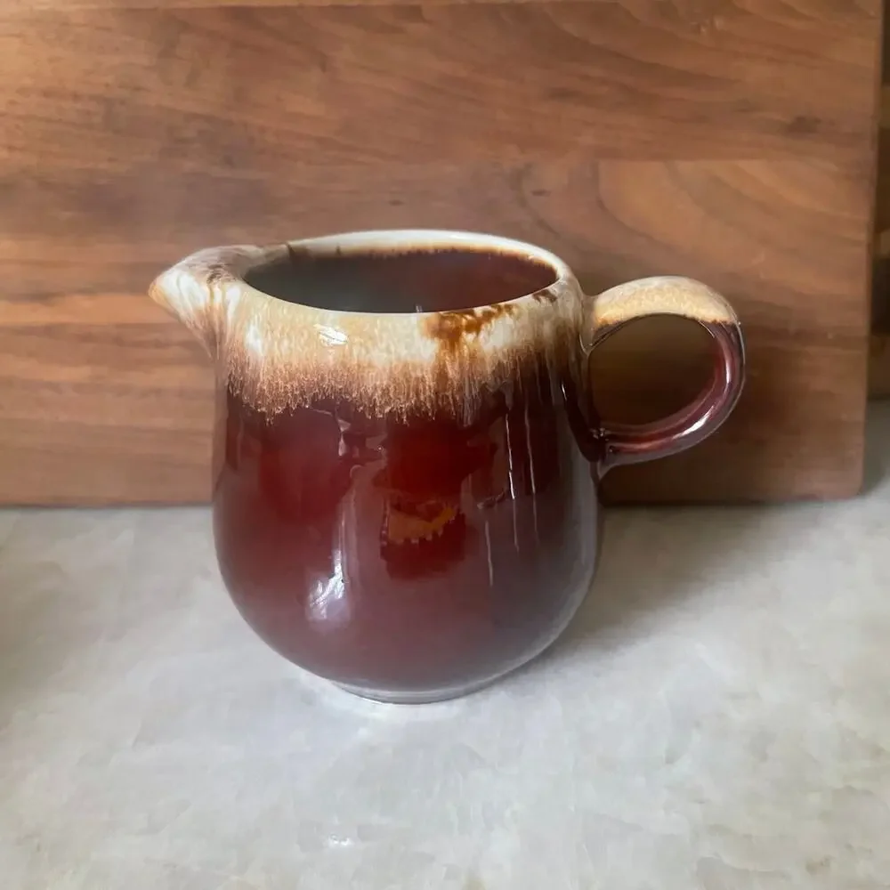 McCoy drip glaze pottery creamer/gravy/syrup